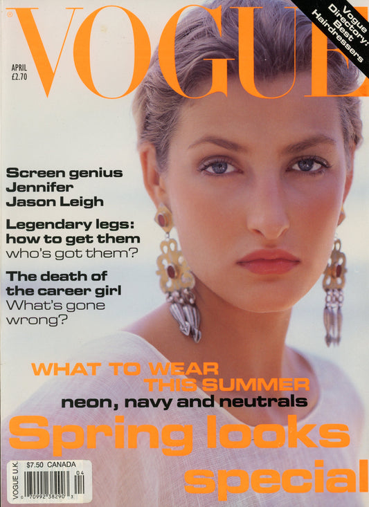 Vogue U.K. Vintage Fashion Magazine (April, 1994) VG Condition