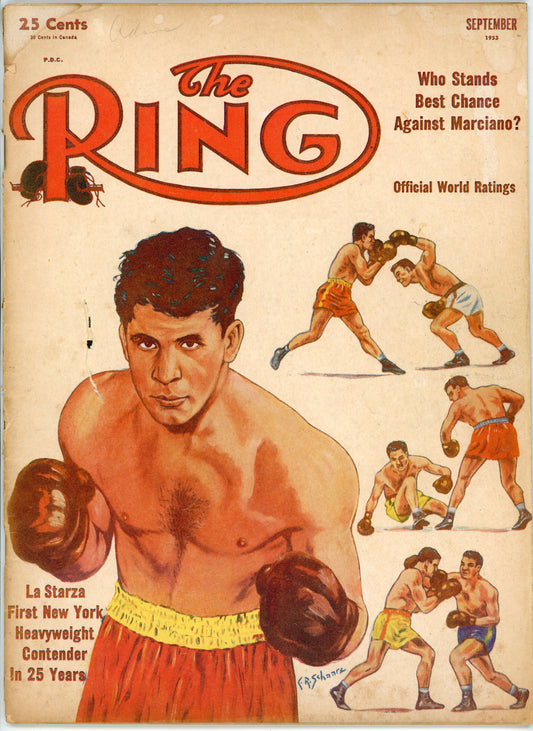 The Ring Vintage Boxing Magazine (September 1953) Rocky Marciano