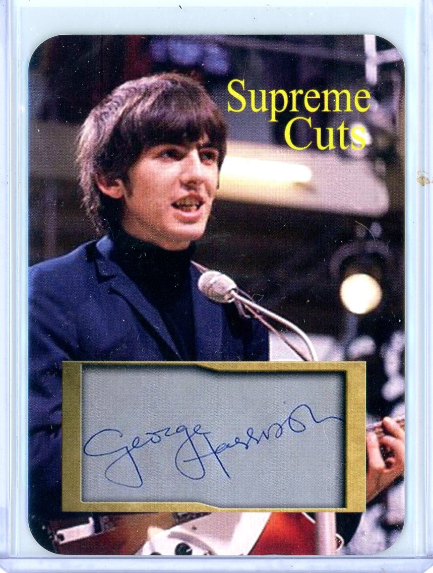 Supreme Cuts The Beatles George Harrison Limited Edition Facsimile Die-Cut Autograph Card /50