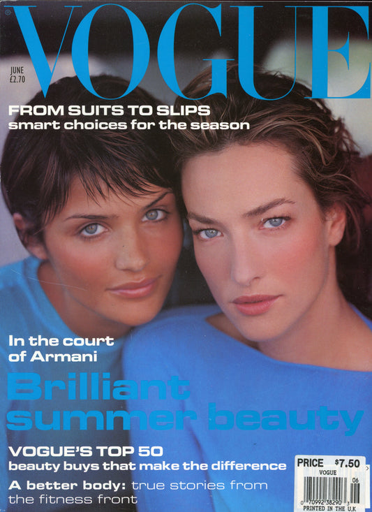 Vogue U.K. Vintage Fashion Magazine (June, 1994) VG Condition