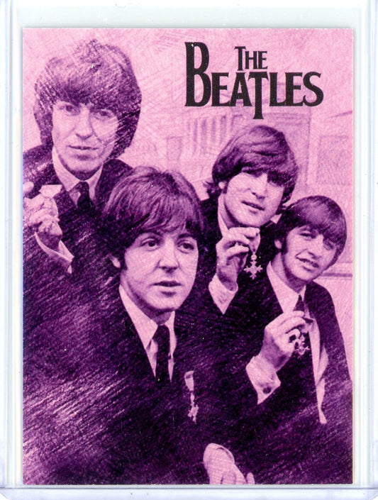 The Beatles Art Card Sample - Pink