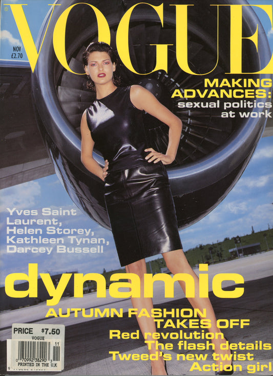 Vogue U.K. Vintage Fashion Magazine (November, 1994) Fair Condition