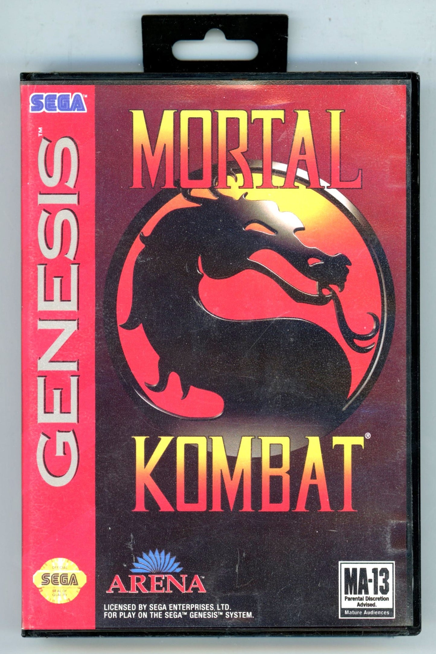 1992 Mortal Kombat Sega Genesis Video Game Cartridge in Box