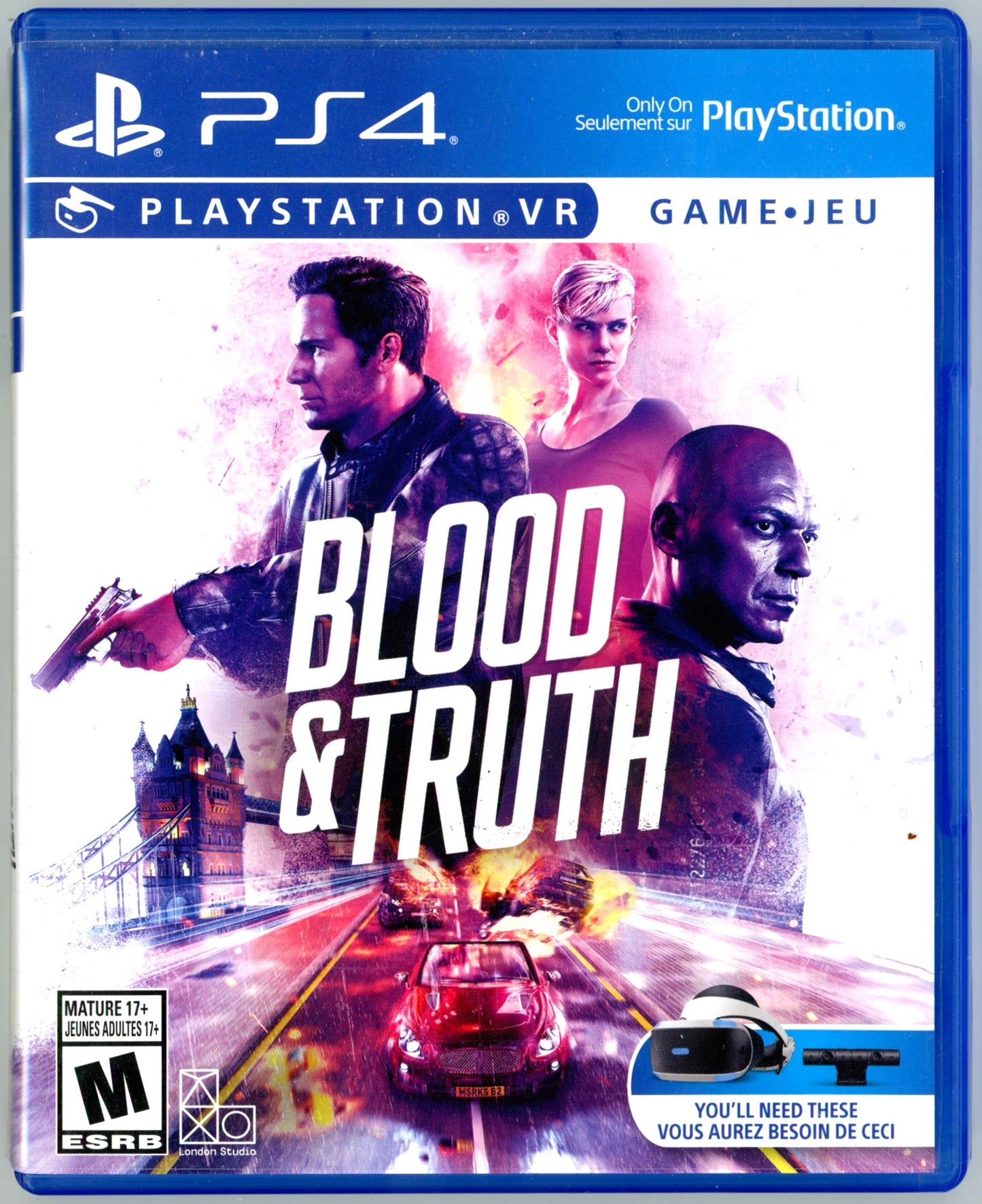 2019 SIE London Studio Blood & Truth Playstation 4 VR Video Game Disc In Box