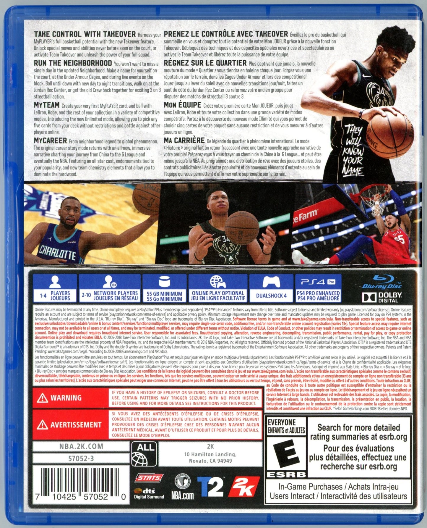 2018 2K Sports NBA 2K19 Playstation 4 Video Game Disc In Box