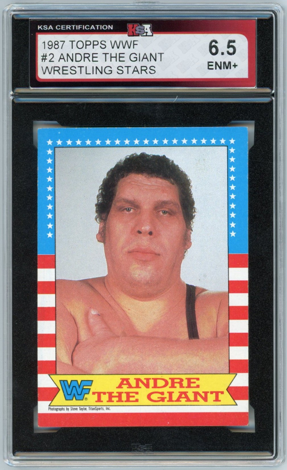 1987 Topps WWF Andre the Giant Wrestling Stars Graded Card #2 KSA 6.5