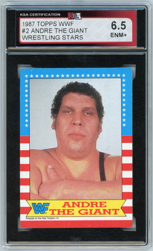 1987 Topps WWF Andre the Giant Wrestling Stars Graded Card #2 KSA 6.5