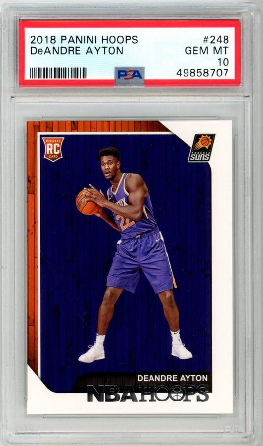 2018 Panini NBA Hoops DeAndre Ayton #248 Graded Rookie Card PSA 10