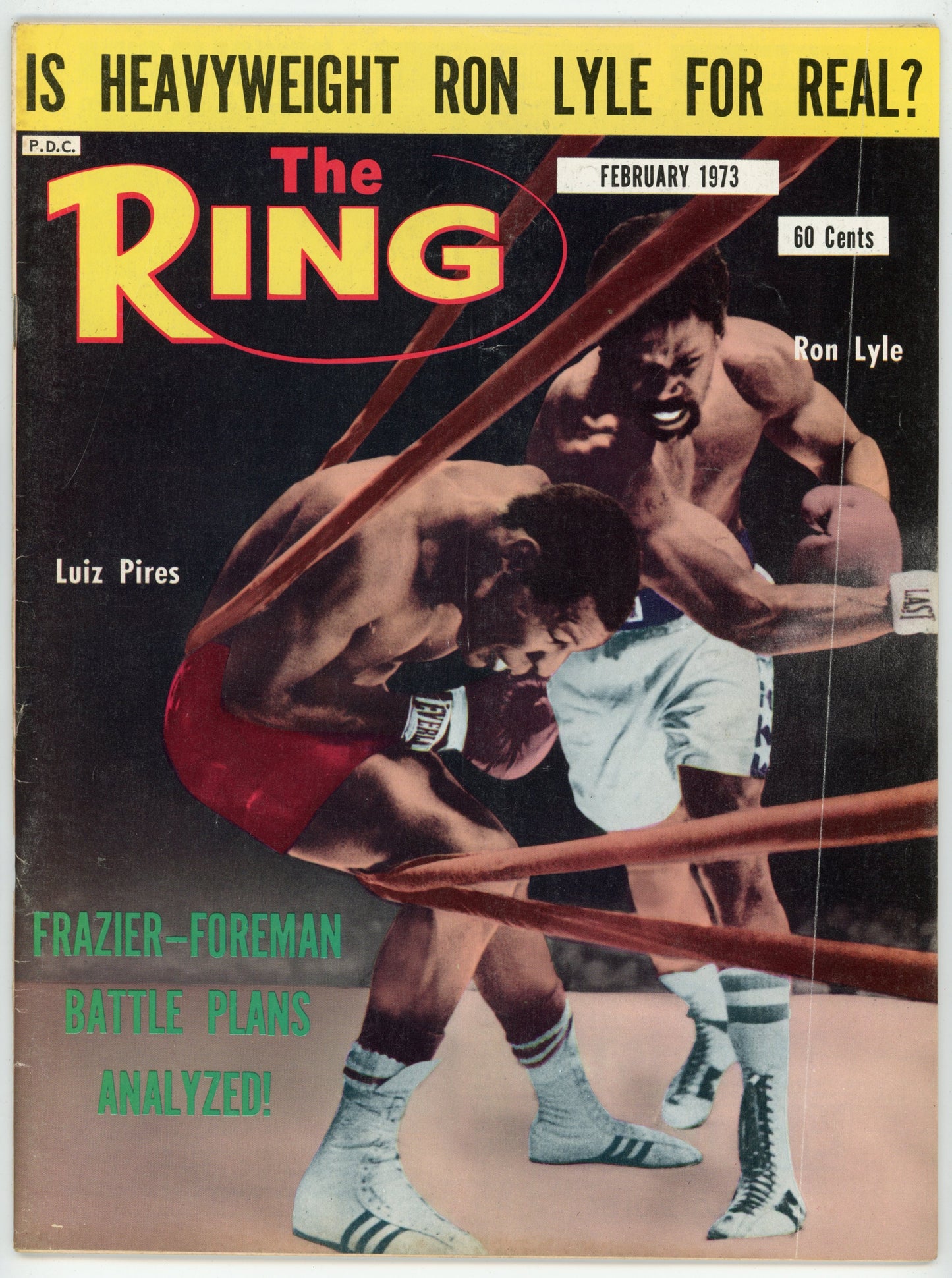 The Ring Vintage Boxing Magazine (February 1973) Luis Pires vs. Ron Lyle