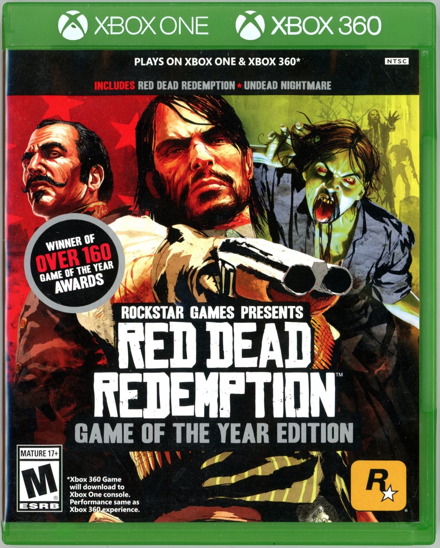 2016 Rockstar Red Dead Redemption Game of the Year Edition Xbox 360/ Xbox One Video Game 2-Disc Set In Box
