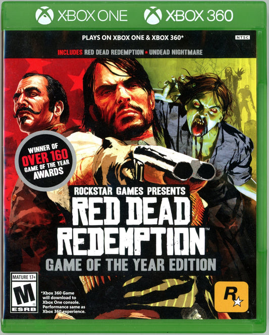 2016 Rockstar Red Dead Redemption Game of the Year Edition Xbox 360/ Xbox One Video Game 2-Disc Set In Box