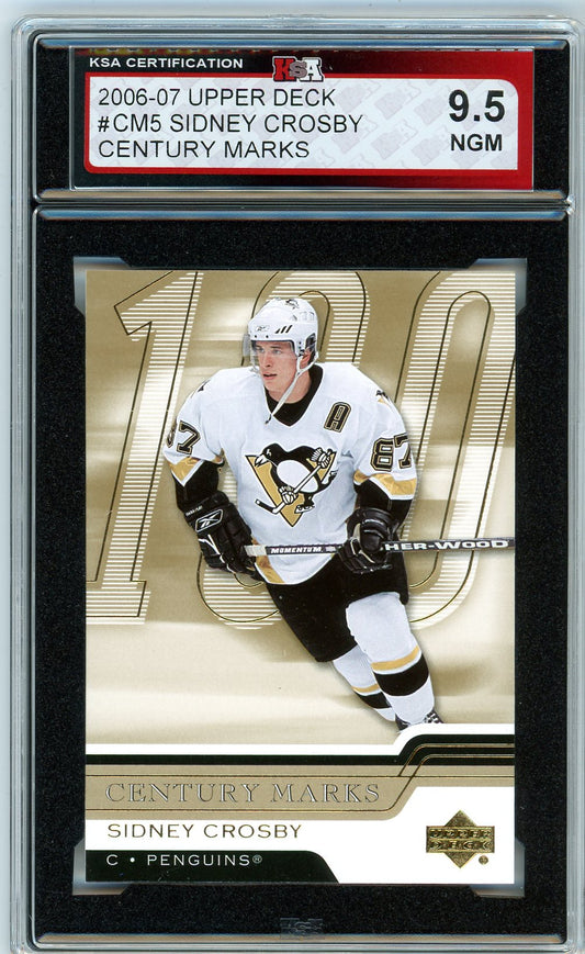 2006/07 Upper Deck Century Marks Sidney Crosby Graded Card #CM5 KSA 9.5