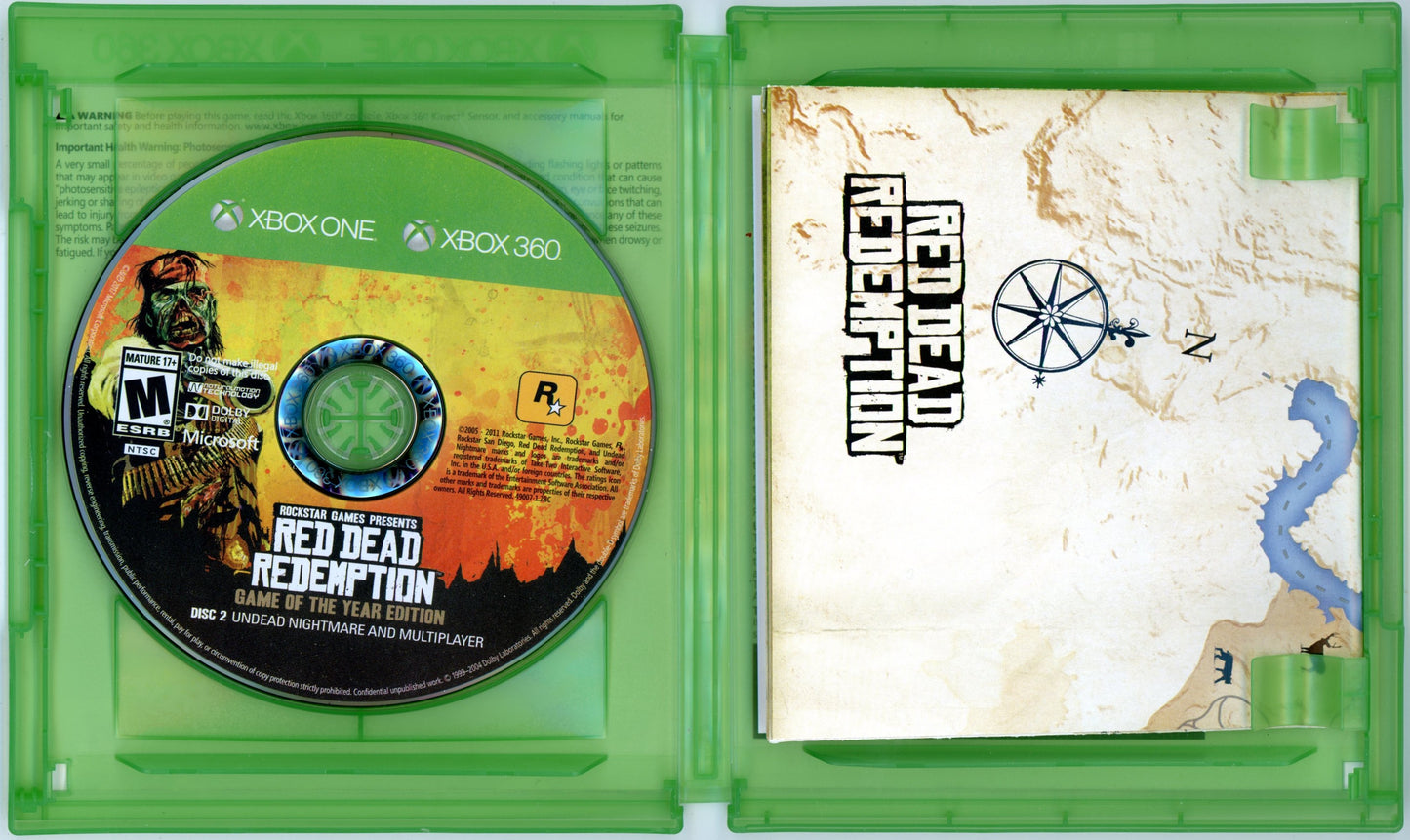 2016 Rockstar Red Dead Redemption Game of the Year Edition Xbox 360/ Xbox One Video Game 2-Disc Set In Box