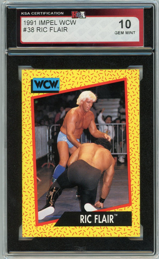 1991 Impel WCW Ric Flair Graded Card #38 KSA 10
