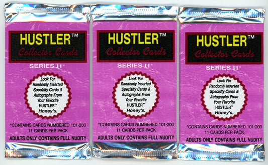 ADULT/18+ 1993 Hustler Collection Series Two Trading Card Pack (Lot of 3)