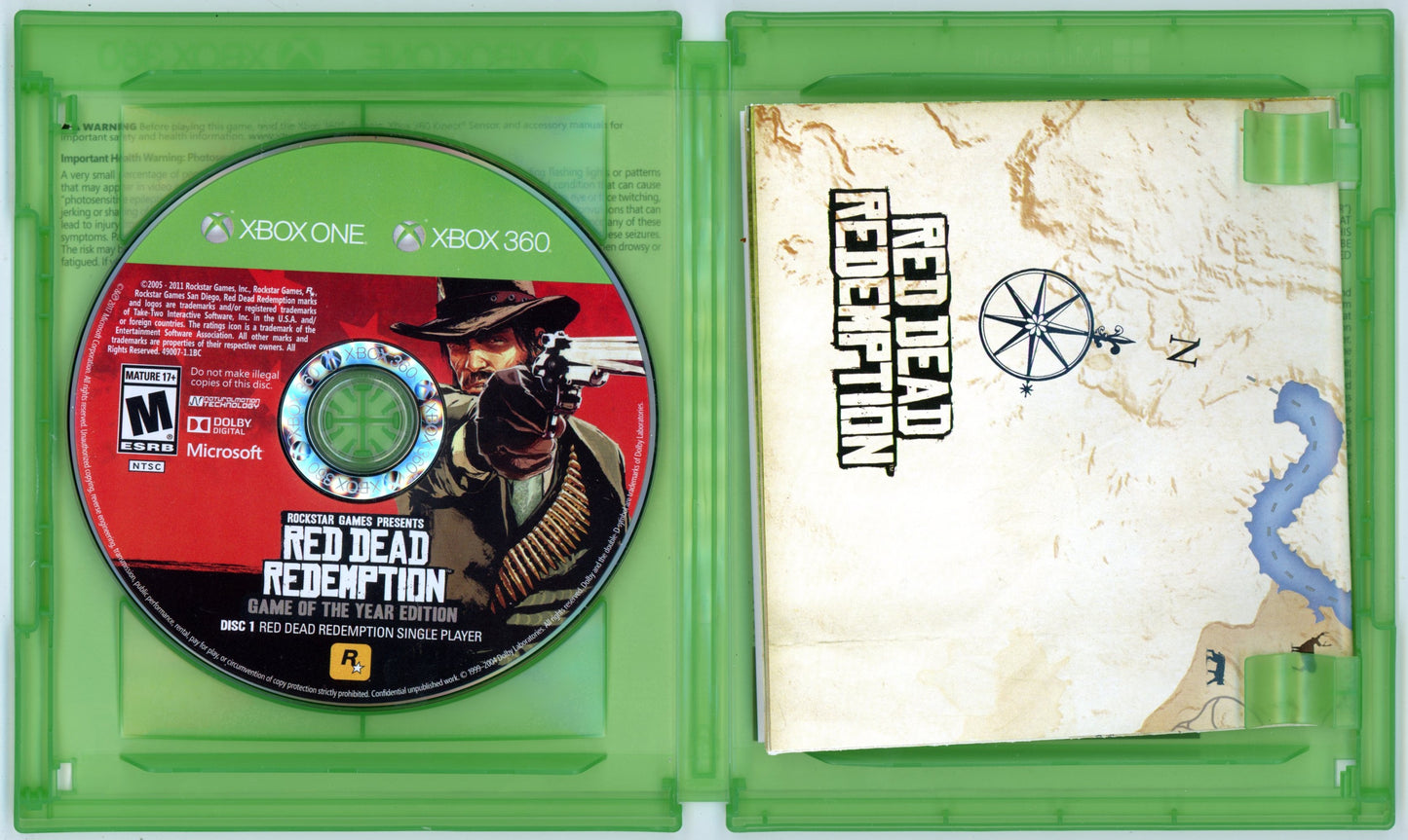 2016 Rockstar Red Dead Redemption Game of the Year Edition Xbox 360/ Xbox One Video Game 2-Disc Set In Box