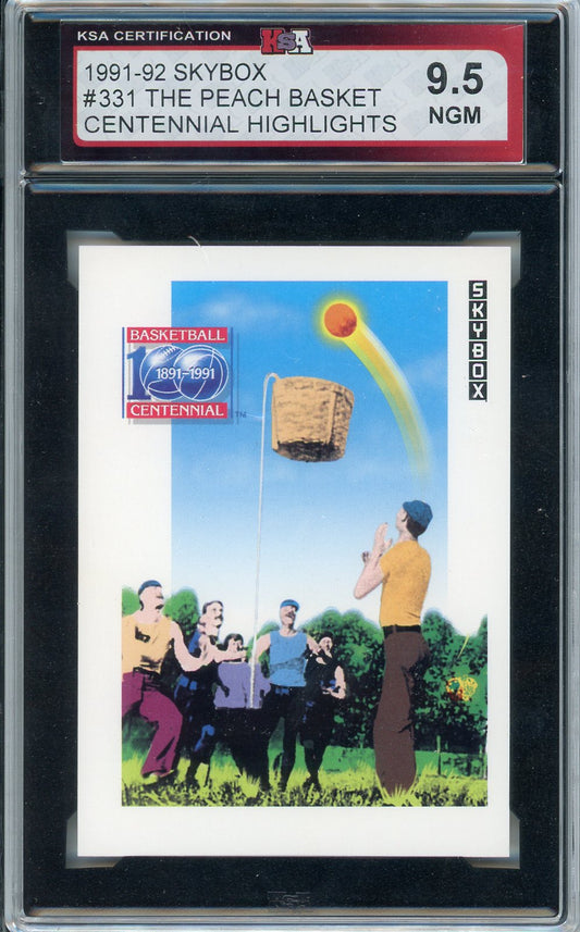 1991/92 Skybox Centennial Highlights "The Peach Basket" Graded Card #331 KSA 9.5