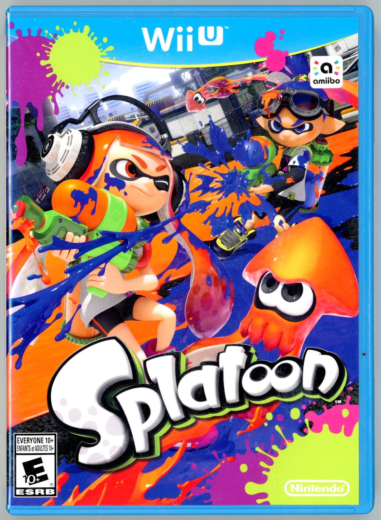 2015 Nintendo Splatoon Wii U Video Game Disc In Box