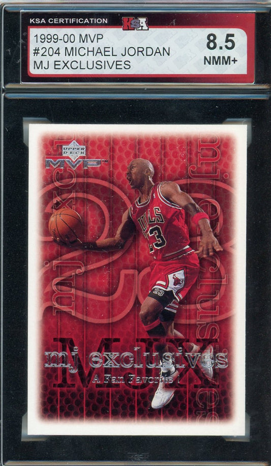1999/00 UD MVP Michael Jordan MJX #204 Graded Card KSA 8.5
