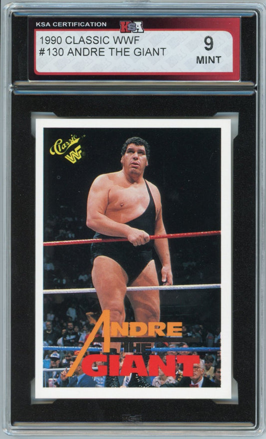 1990 Classic WWF Andre the Giant Graded Card #130 KSA 9