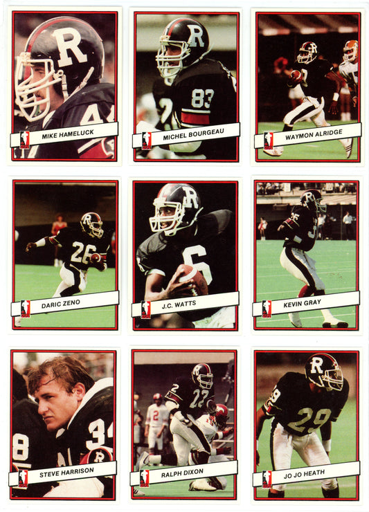 1985 JOGO CFL Football Complete Set (110 Cards) EX+/NM Condition