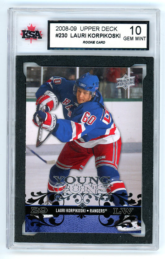 2008/09 Upper Deck Lauri Korpikoski Graded Rookie Card #230 KSA 10