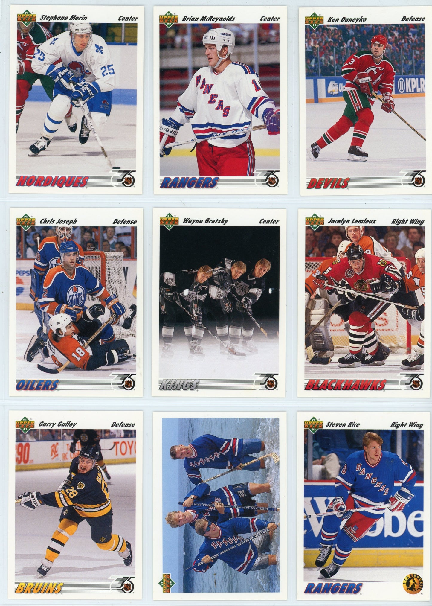1991/92 Upper Deck NHL Hockey Card Low Series Set (500 Cards) + Brett Hull Hockey Heroes Inserts