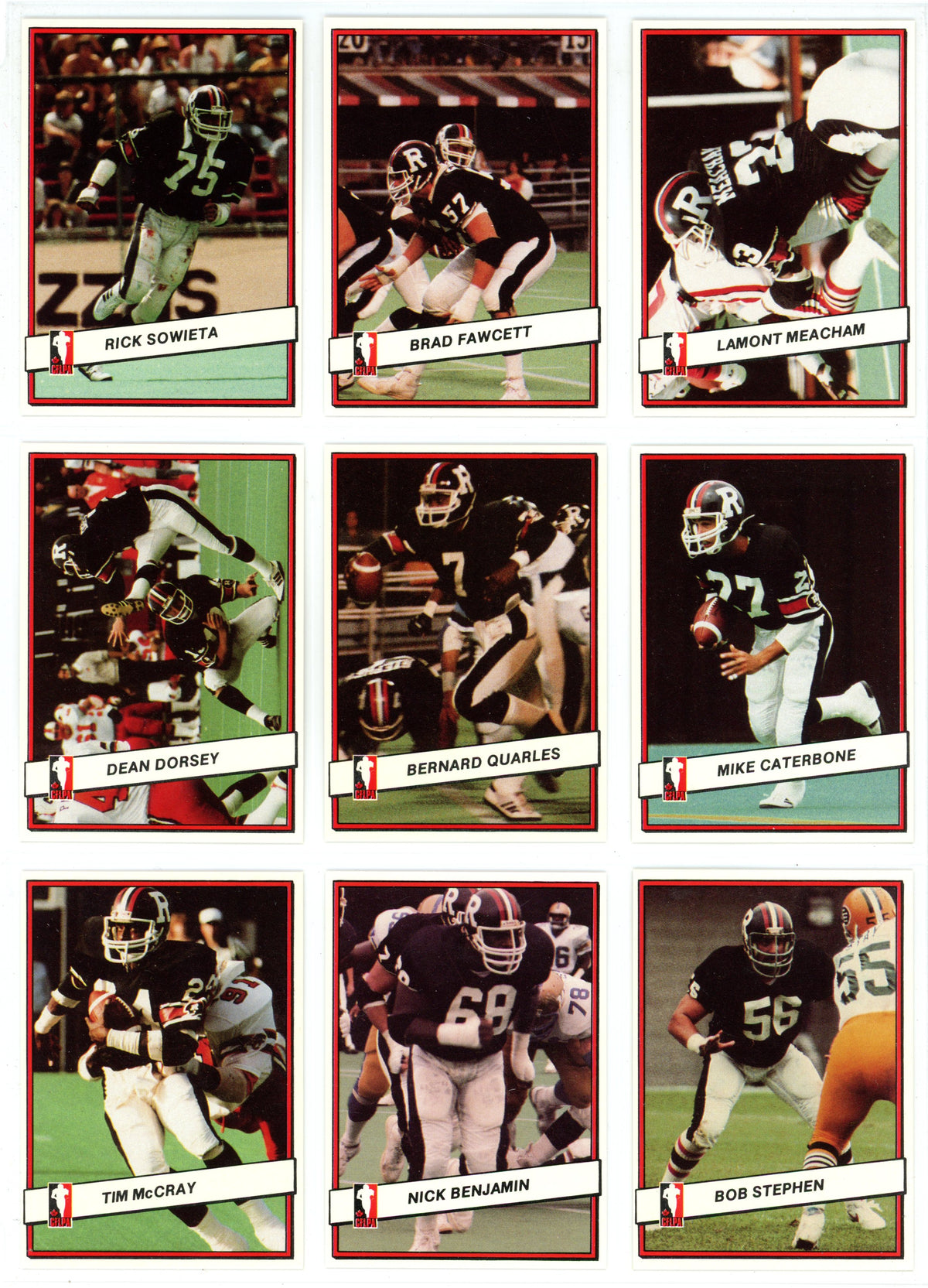 1985 JOGO CFL Football Complete Set (110 Cards) EX+/NM Condition