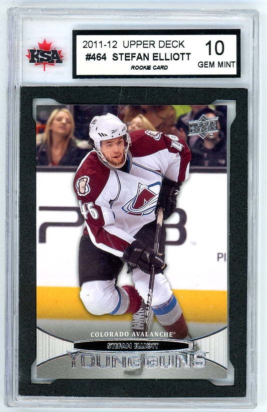 2011/12 Upper Deck Stefan Elliott Graded Rookie Card #464 KSA 10