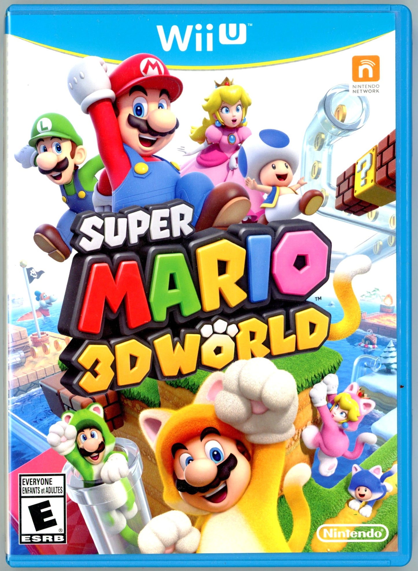 2013 Nintendo Super Mario 3D World Wii U Video Game Disc In Box