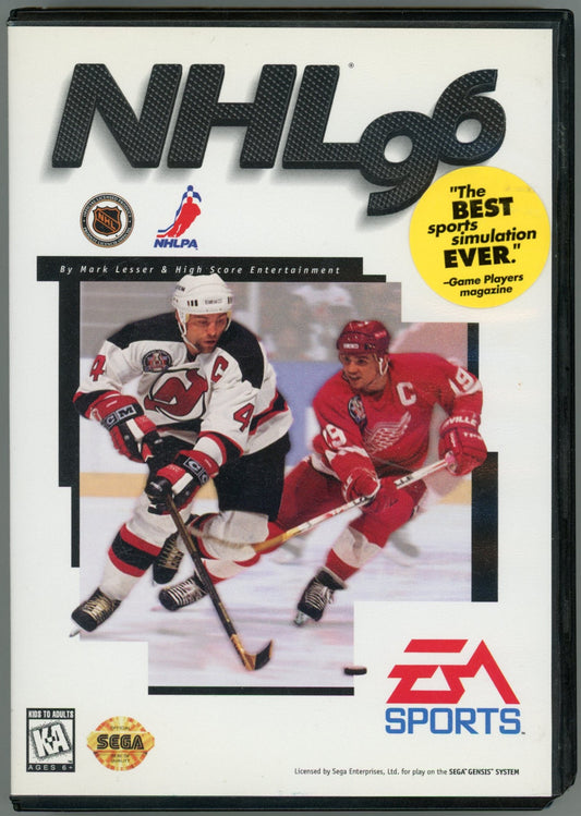 1995 EA Sports NHL '96 Sega Genesis Cartridge in Case