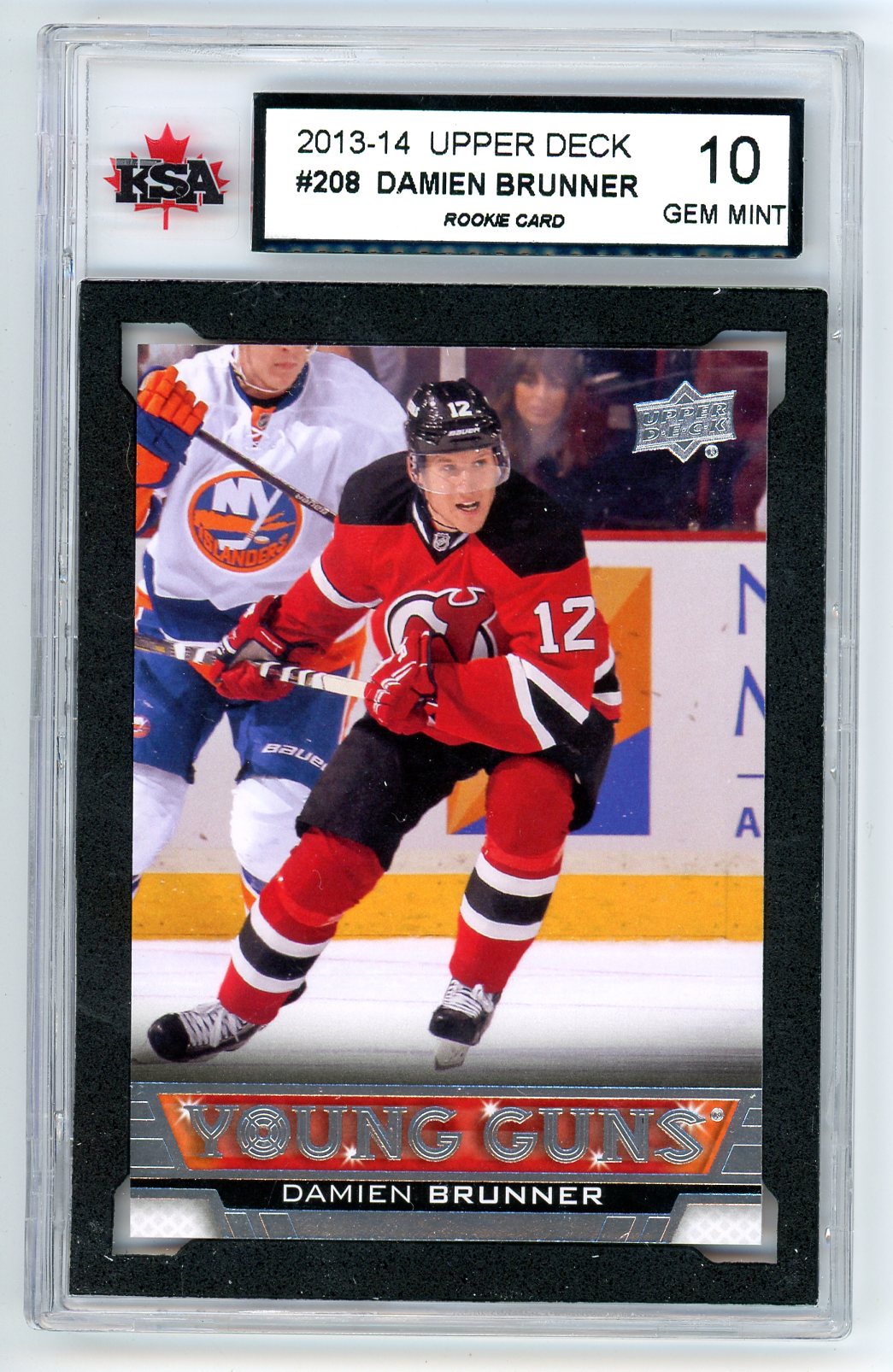 2013/14 Upper Deck Damien Brunner Graded Rookie Card #208 KSA 10