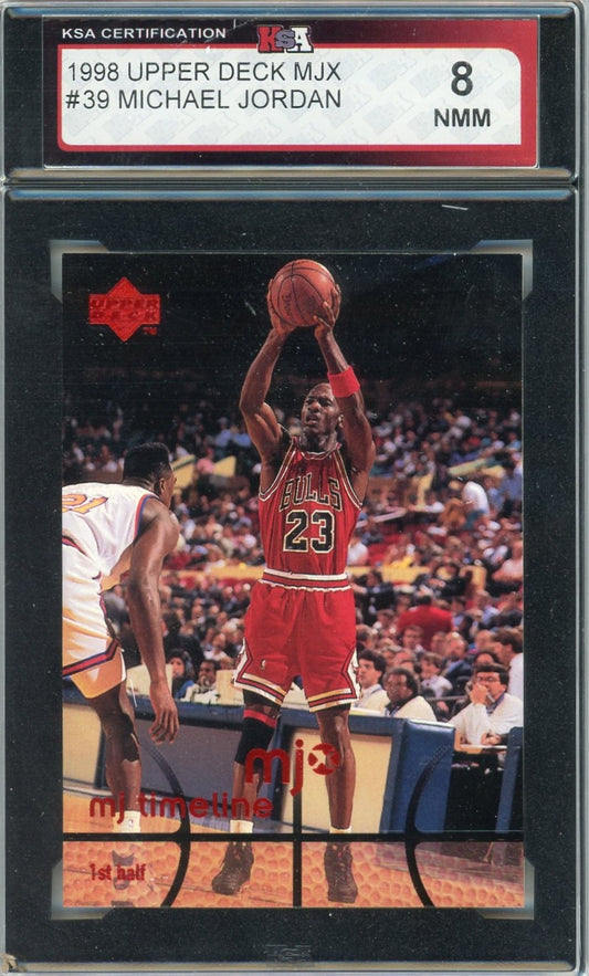 1998 Upper Deck MJX Michael Jordan #39 Graded Card KSA 8