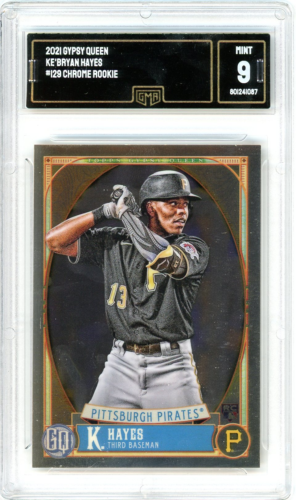 2021 Gypsy Queen Ke'Bryan Hayes Graded Rookie Card #129 GMA 9