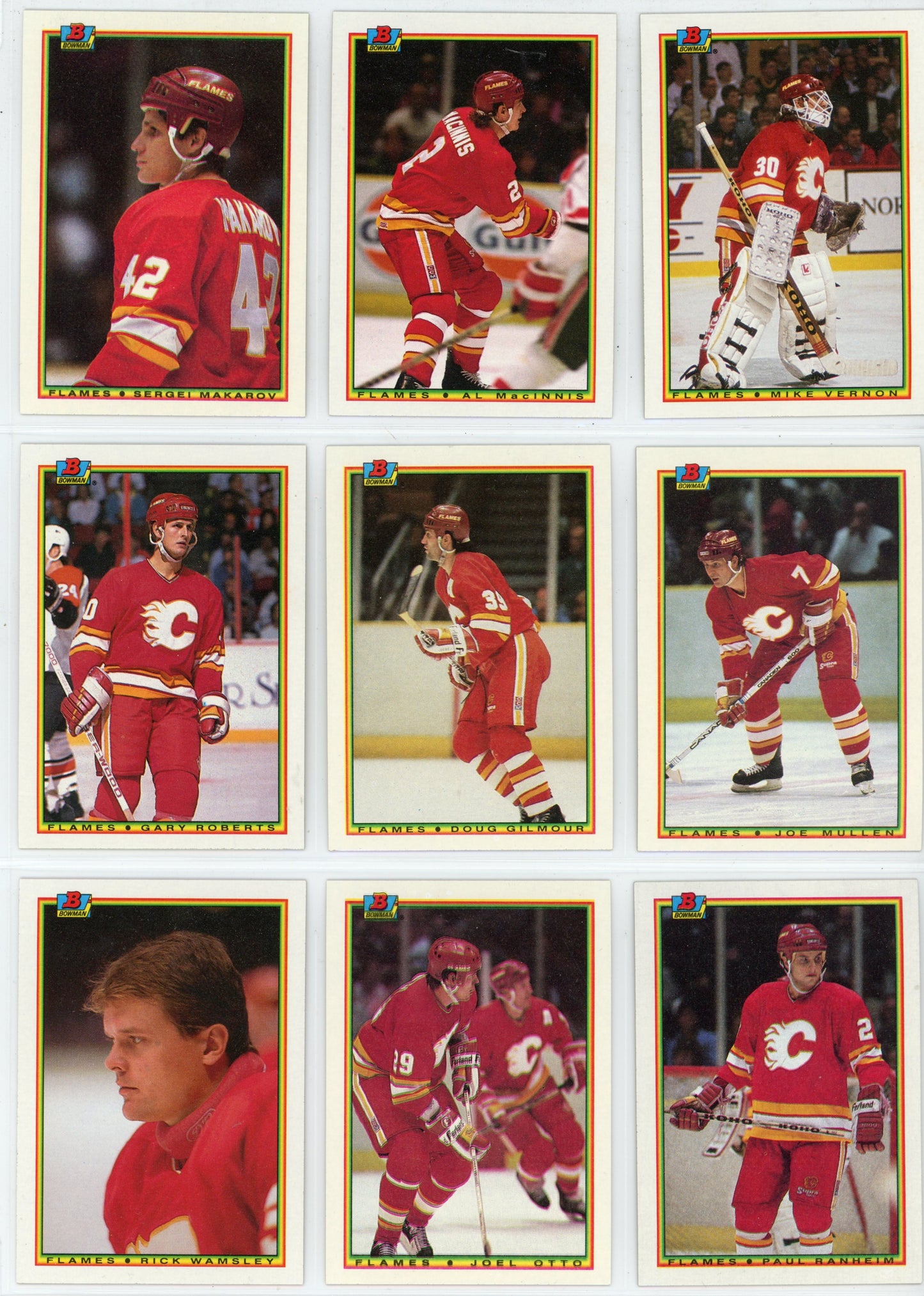 1990/91 Bowman NHL Hockey Complete Set (264 Cards) + Hat Tricks Set