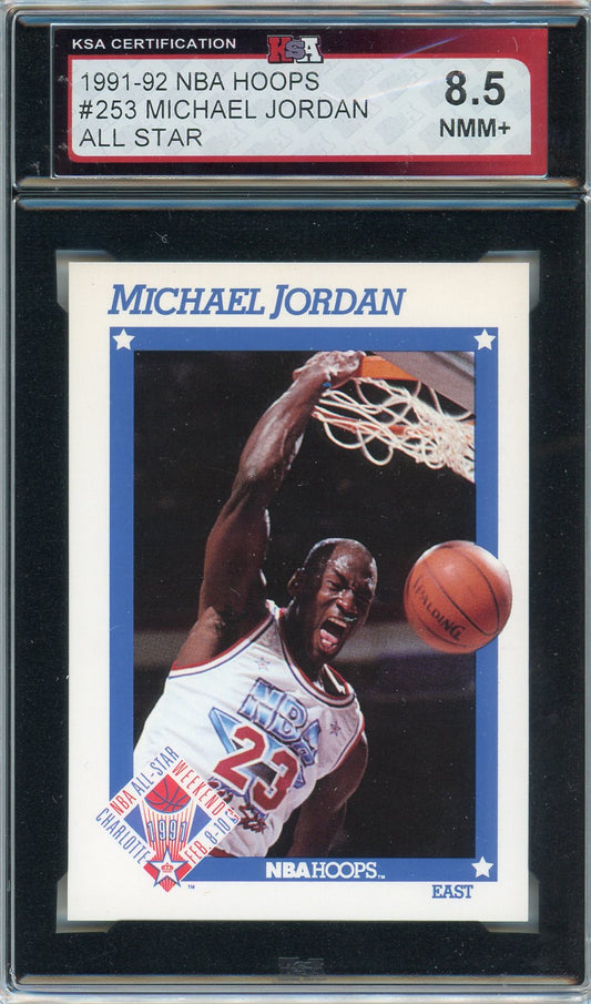 1991/92 NBA Hoops Michael Jordan All Star #253 Graded Card KSA 8.5