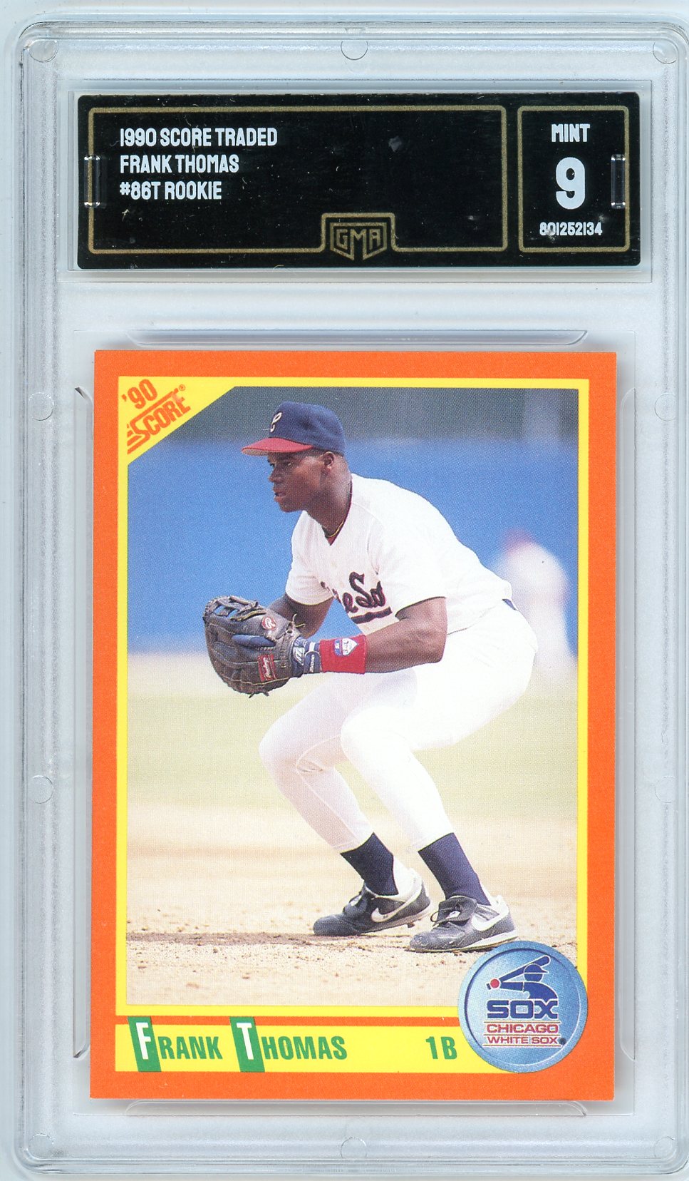 1990 Score Traded Frank Thomas Graded Rookie Card #86T GMA 9