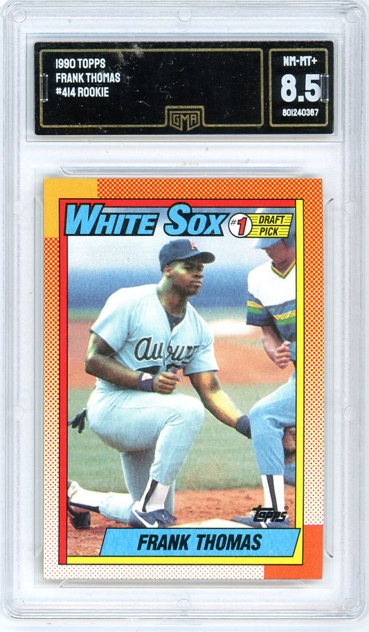 1990 Topps Frank Thomas Graded Rookie Card #414 GMA 8.5