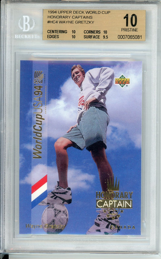 1994 Upper Deck World Cup Honorary Captain Wayne Gretzky Graded Card BGS 10 Rare!