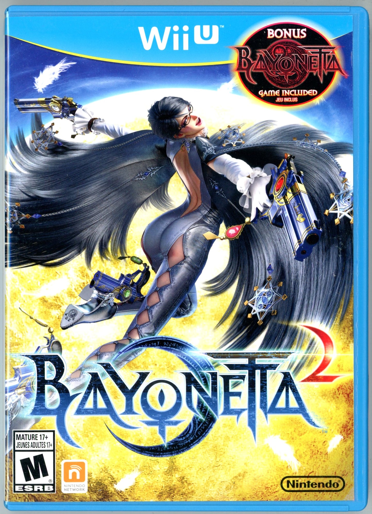 2014 Nintendo Bayonetta 2 + Bonus Game Wii U Video Game 2-Disc Set In Box