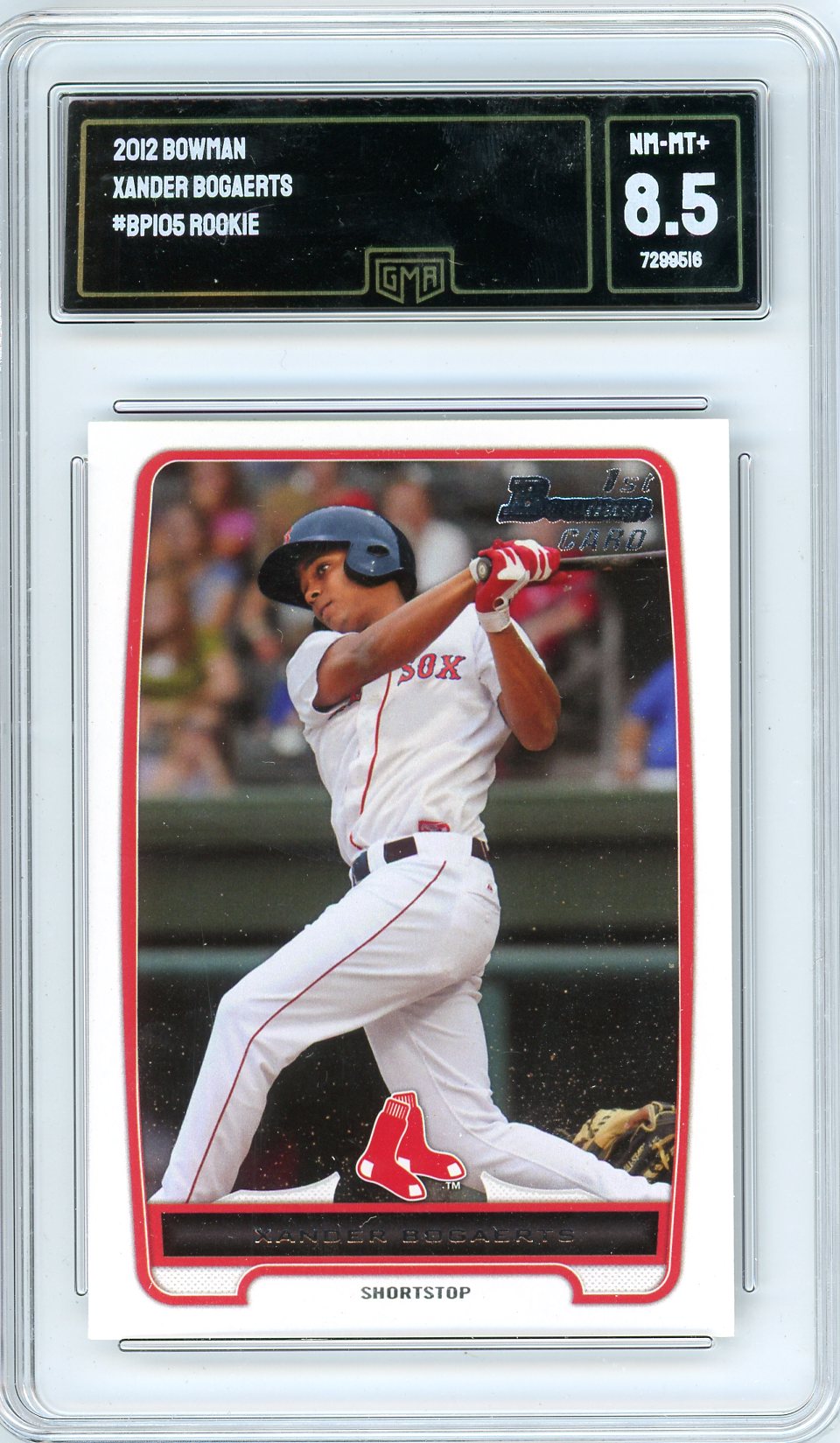 2012 Bowman Xander Bogaerts Graded Rookie Card #BP105 GMA 8.5