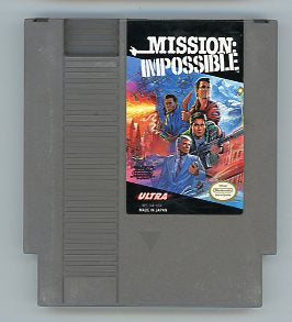 1990 Mission: Impossible NES Video Game Cartridge