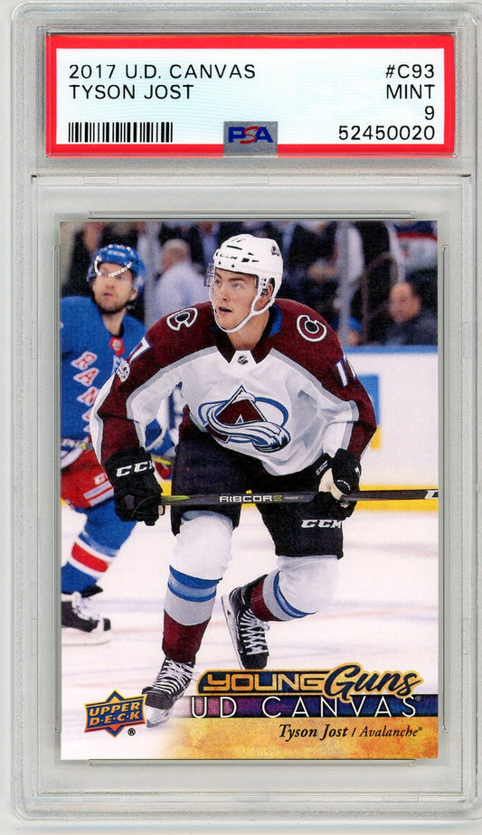 2017 Upper Deck Canvas Tyson Jost Graded Card #C93 PSA 9