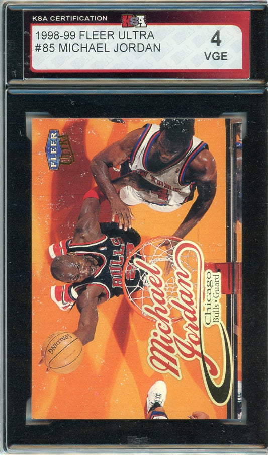 1998/99 Fleer Ultra Michael Jordan Graded Card #85 KSA 4