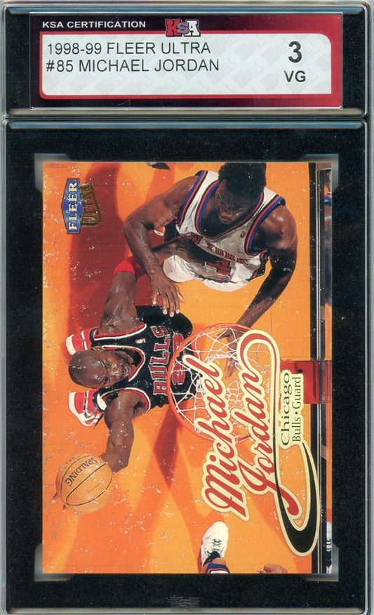 1998/99 Fleer Ultra Michael Jordan Graded Card #85 KSA 3