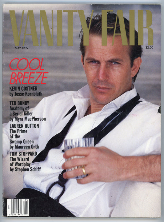 Vanity Fair Vintage Magazine (May 1989) VG Condition Kevin Costner Cover