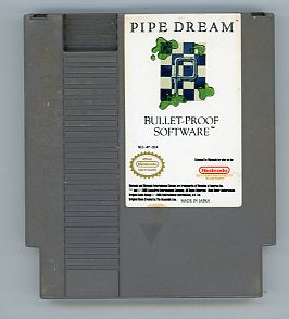 1990 Bullet-Proof Software Pipe Dream NES Video Game Cartridge