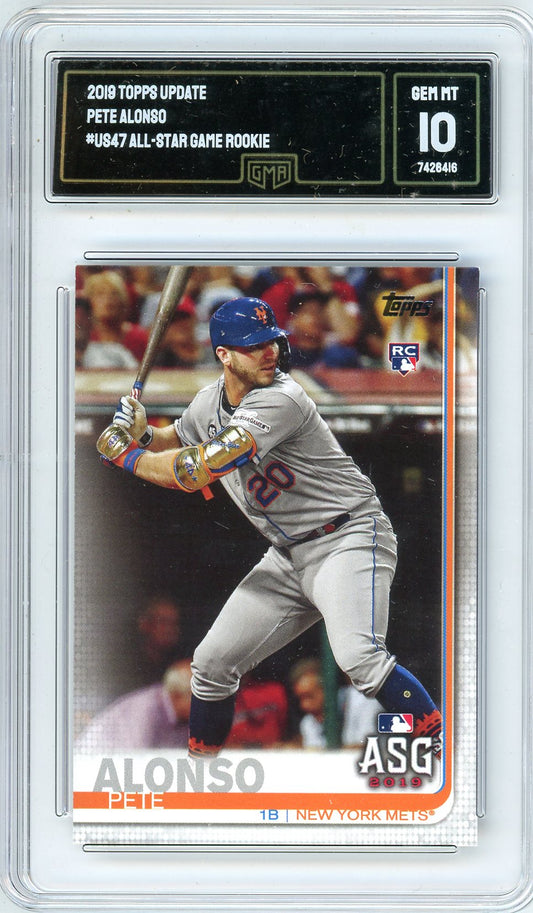 2018 Topps Update Pete Alonso All-Star Game Graded Rookie Card GMA 10