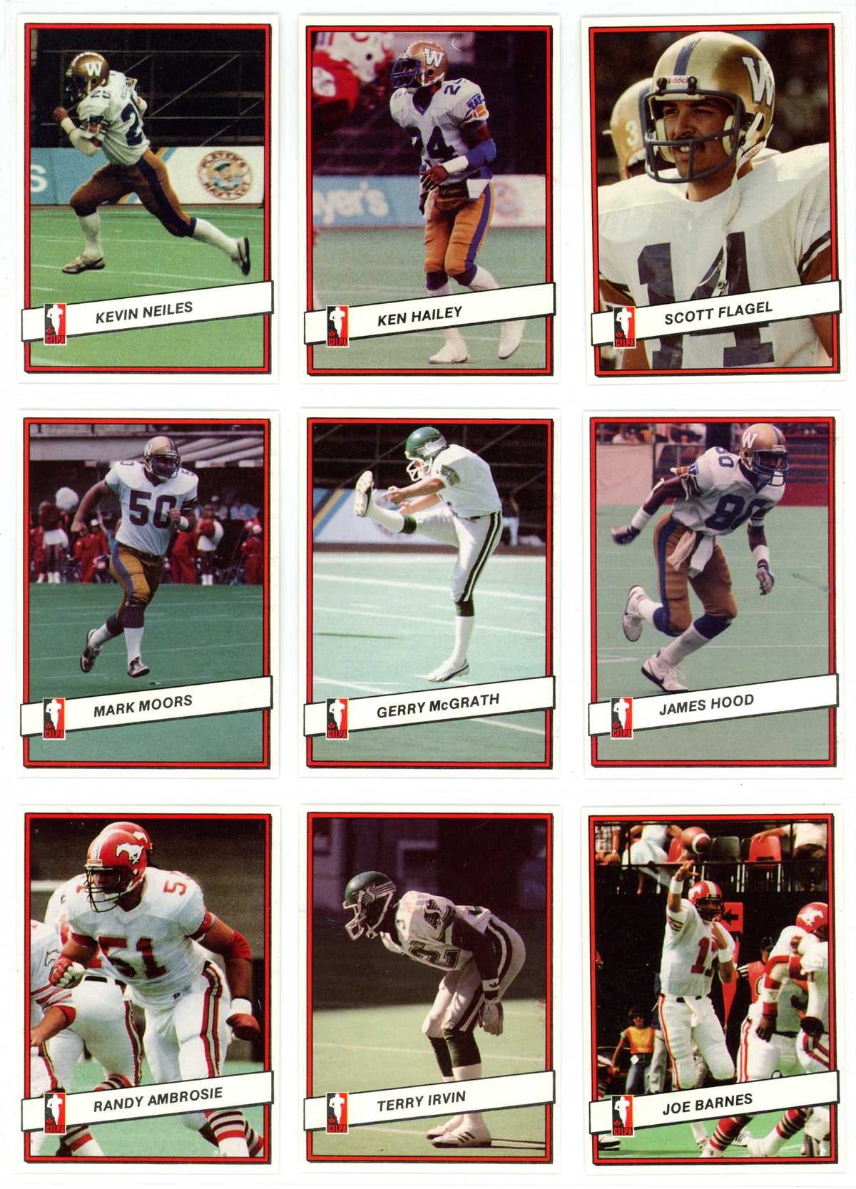 1985 JOGO CFL Football Complete Set (110 Cards) EX+/NM Condition