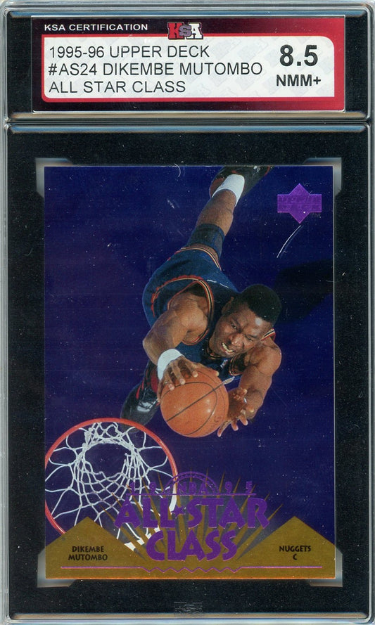 1995/96 Upper Deck Dikembe Mutombo All Star Class Graded Card #AS24 KSA 8.5